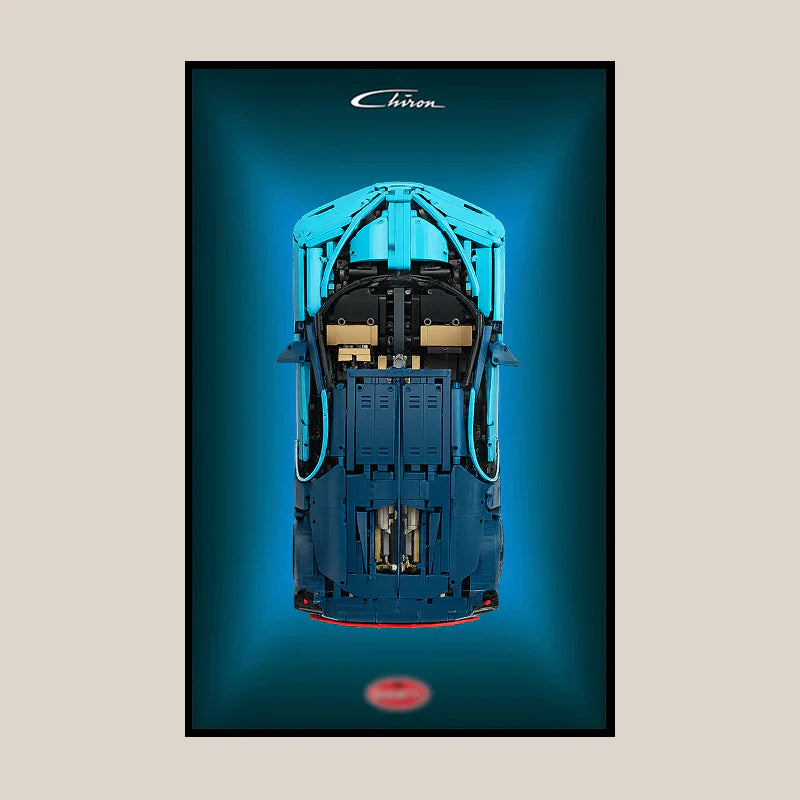 Car Display Frame Wall Mount For LEGO TECHNIC Bugatti Chiron