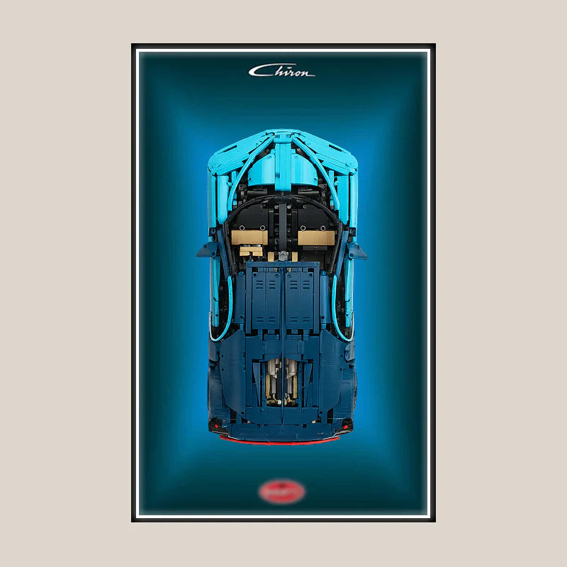 Car Display Frame Wall Mount For LEGO TECHNIC Bugatti Chiron