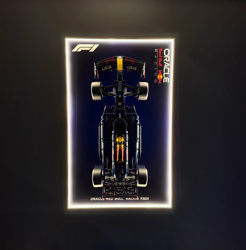 Car Display Frame Wall Mount For LEGO TECHNIC F1 Oracle Red Bull Racing RB20