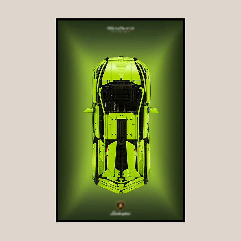Car Display Frame Wall Mount For LEGO TECHNIC Lamborghini Sián FKP 37