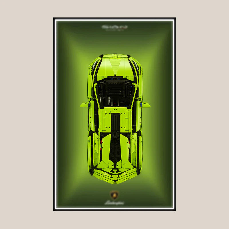 Car Display Frame Wall Mount For LEGO TECHNIC Lamborghini Sián FKP 37